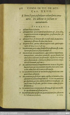 Cap. XXVII. §. Item si quis postulate adversario iuraverit. De actione in factum ex iureiurando