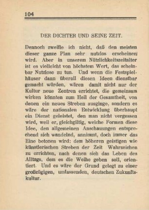 Der Dichter und seine Zeit