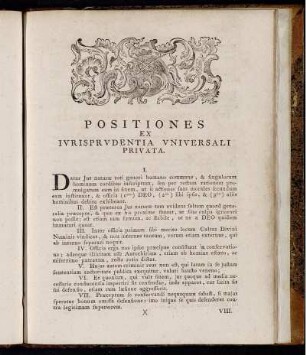 Positiones ex iurisprudentia universali privata. - Ex iure criminali.