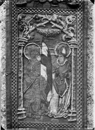 Kloster Lichtental Kaselstab Georg und heiliger Bischof (um 1520)