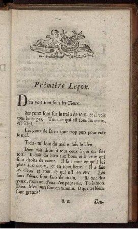 Prémiére Lecon - La première table.