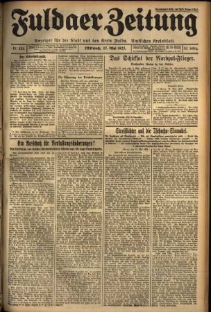 Ausgabe vom Mittwoch, den 27. Mai 1925.