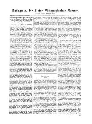 Erziehungswissenschaftliche Hauptstelle des Deutschen Lehrervereins : (Schluß) ; Beilage zu Nr. 6 der Pädagogischen Reform