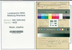 Entnazifizierung Josefine Meyer , geb. 17.02.1912 ()
