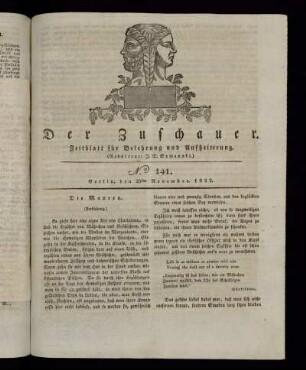 No. 141 - 23. November 1822