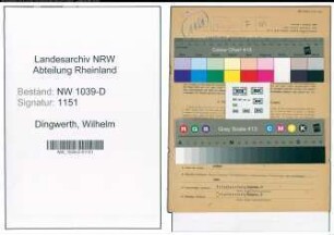 Entnazifizierung Wilhelm Dingwerth , geb. 24.09.1889 (Finanzbeamter)