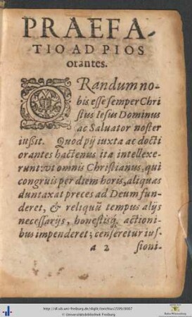 Praefatio Ad Pios orantes