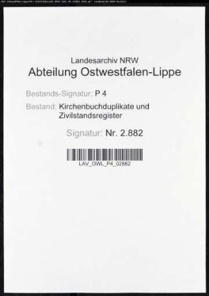 Zivilstandsregister der Munizipalität Soest (T 1814), Band 1. (Gemeinde: Munizipalität Kreis Soest)