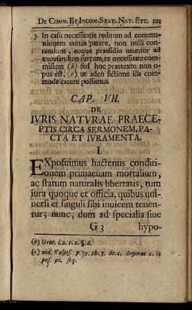 Cap. VII. De Iuris Naturae Praeceptis Circa Sermonem, Pacta Et Iuramenta. - Cap. VIII. De Societate Et Officio Coniugali.