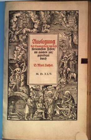 Auslegung der Euangelien, an den fürnemesten Festen, im gantzen jar