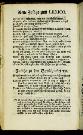 Zusätze zu den Sprüchwörtern