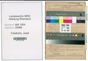 Entnazifizierung Josef Friedrichs , geb. 08.12.1909 (Arbeiter)