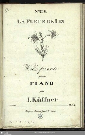 La Fleur de Lis : Walse favorite pour le Piano