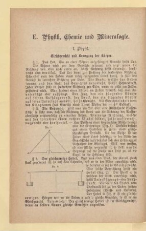 E. Physik, Chemie und Mineralogie