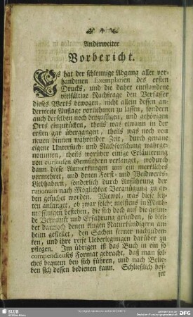Anderweiter Vorbericht