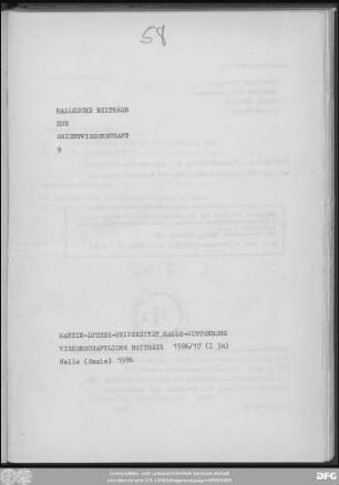 Hallesche Beiträge zur Orientwissenschaft ; 9