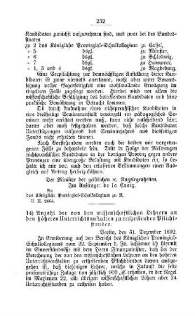 Anzahl der von den wissenschaftlichen Lehrern an den höheren Unterrichtsanstalten zu ertheilenden Pflichtstunden : [C. Höhere Lehranstalten]