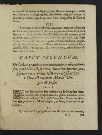 Caput Secundum, De duobus gradibus communicationis idiomatum ...