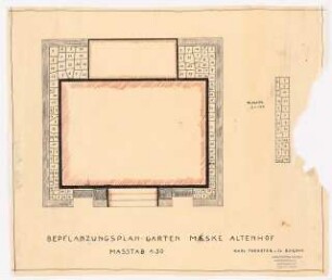 Garten Maske, Altenhof: Pflanzplan 1:50