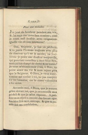 [Pour une maladie. - Consolation de la vie éternelle.]