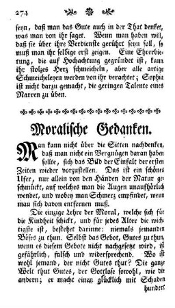 Moralische Gedanken