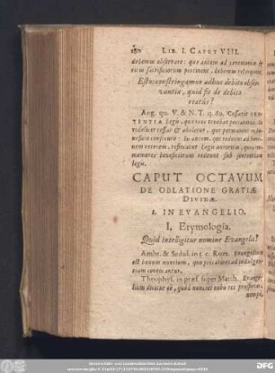 Caput Octavum De Oblatione Gratiae Divinae.