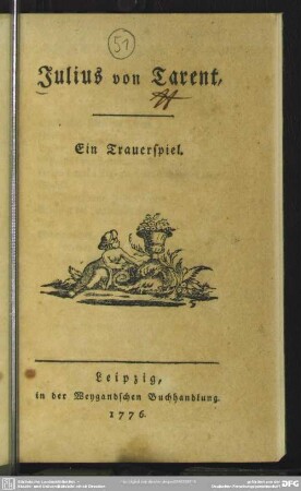 Julius von Tarent : Ein Trauerspiel