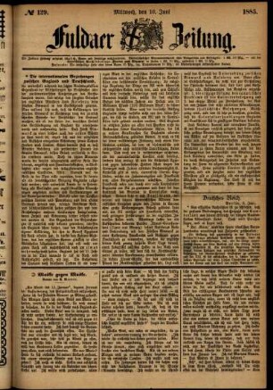 Ausgabe vom Mittwoch, den 10. Juni 1885.