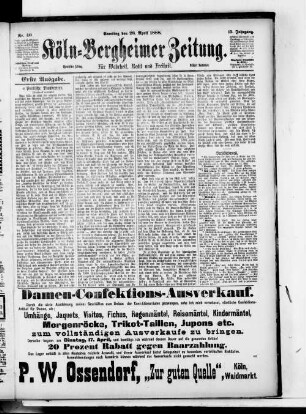 Köln-Bergheimer Zeitung. 1880-1899