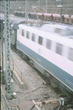 Gäubahn Stuttgart-West Ausfahrsignal Stuttgart-West Gleis 1 Indusimagnet Lok Baureihe 110