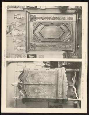 Taf. 42. a) Wäsche-Schrank aus Eschenholz. b) Schrank.