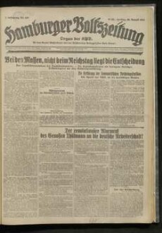 Hamburger Volkszeitung : kommunistische Tageszeitung für Hamburg und Umgebung