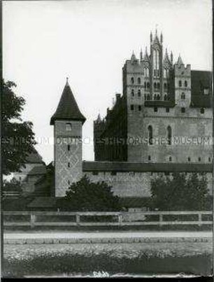 Außenansicht des Hochschlosses der Marienburg (Südostseite)