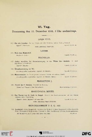VI. Tag (Nr. 615-724)