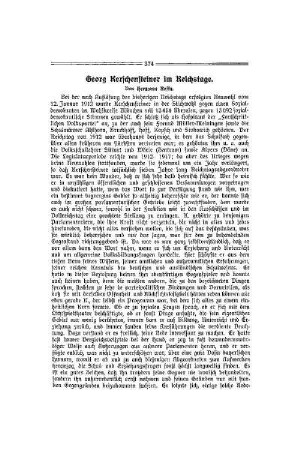 Georg Kerschensteiner im Reichstage