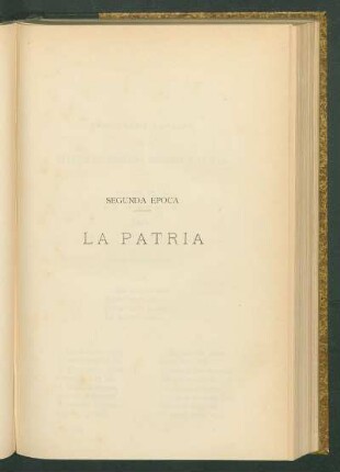 Segunda época: La patria