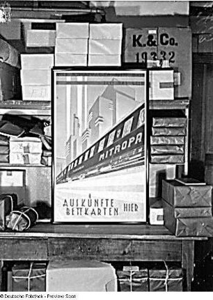 Deutsche Reichsbahn. Plakatentwurf für die Werbeaktion "Wer Schlafwagen reist, spart Zeit und Geld"