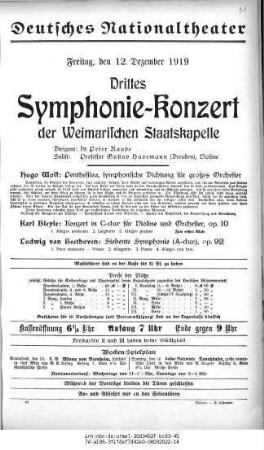 Drittes Symphonie-Konzert