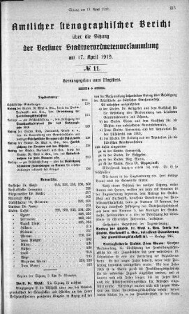 No. 11, 17. April 1919
