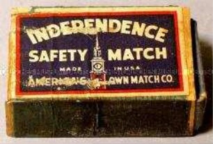 Streichholzschachtel "Independence Safety Match"