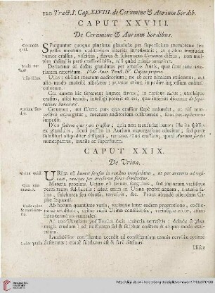 Caput XXVIII: De Cerumine et Aurium Sordibus