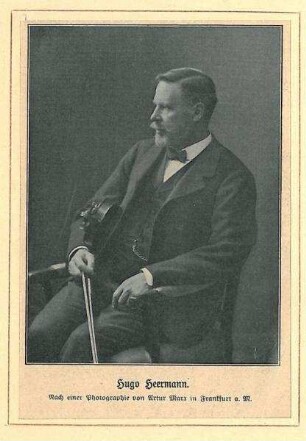 Artikel mit Porträt über den Geiger Prof. Hugo Heermann