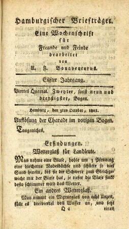 Zweyter, sonst neun und dreyßigster, Bogen