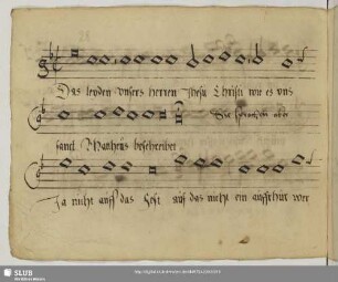 [Anonymus:] Das Leiden unsers Herren Jesu Christi