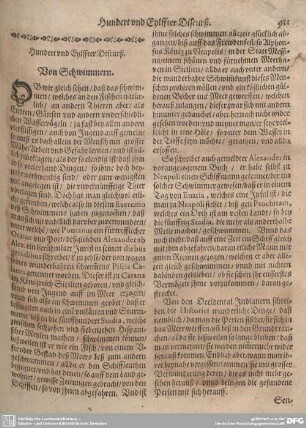 Hundert und Eylffter Discurß. Von Schwimmern.