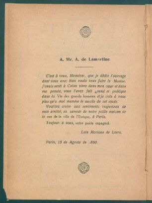 [Lettre á Alphonse Marie Louis Prat de Lamartine]