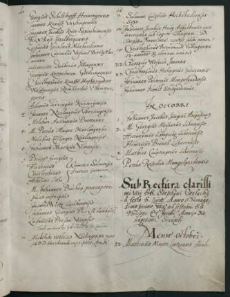 Winterhalbjahr 1591/1592. Rektorat Stephan Gerlach