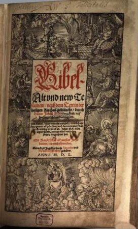 Bibel, Alt vnd new Testament : nach dem Text in der hailigen Kirchen gebraucht