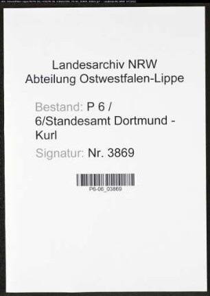 Heiratsregister Standesamt Dortmund-Kurl (XV)