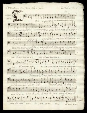 (Tenor, Alto e Canto) O s´io potessi amar